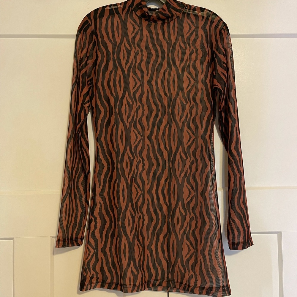 Zebra mesh dress